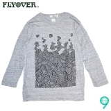 FLYOVER「Erosion」8分袖 LSS-Tee/GRAY