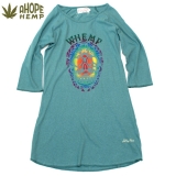 A HOPE HEMP 『Mask』 ラグランワンピース ステンシル 7分袖